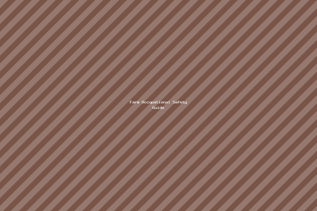 دليل السلامة المهنية في المزارع